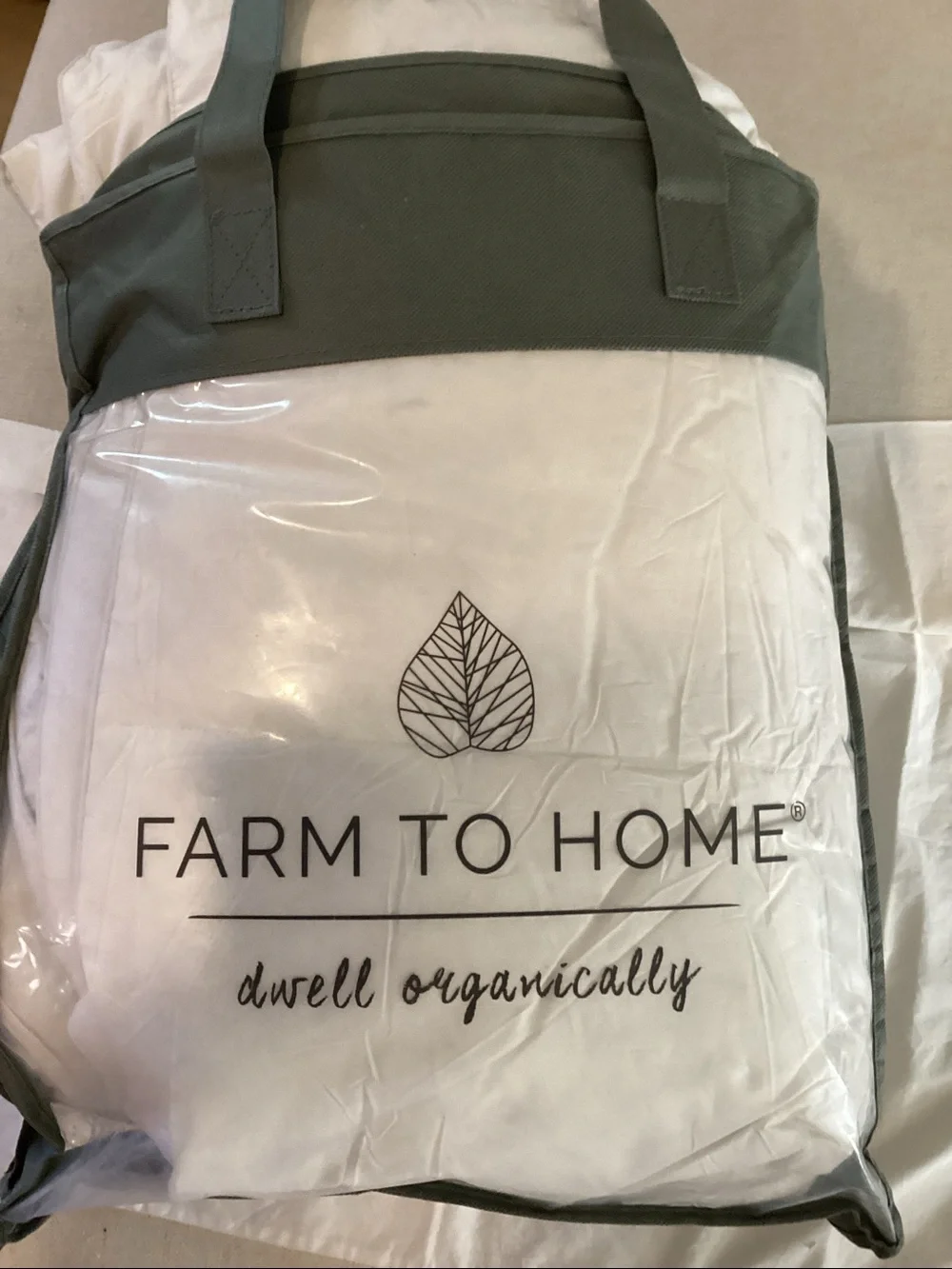 Farm To Home Organic Blended Cotton Down / Feather Comforter - Twin, NEW nwt